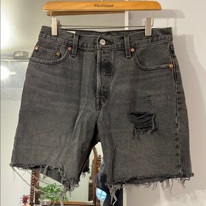Levi’s 501 90s Washed Black Denim Shorts